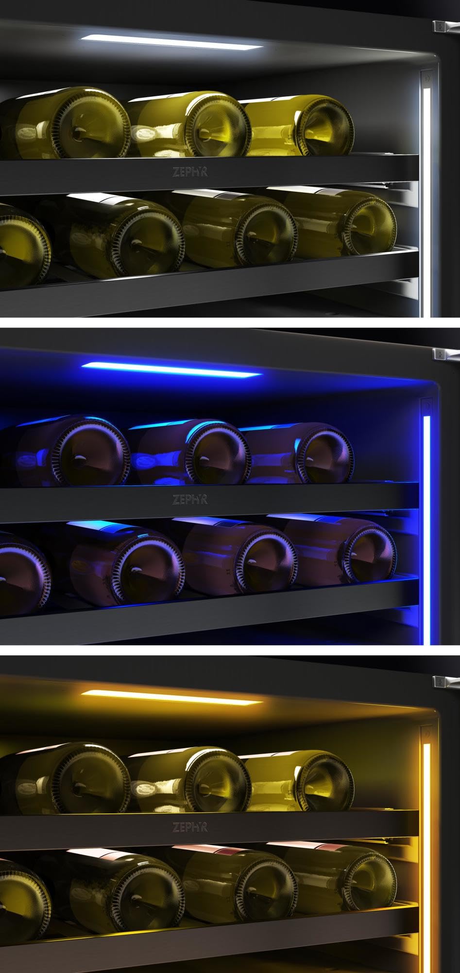 Zephyr Prw24c02c Presrv 24 Inch Wide 45 Bottle Capacity Built-In/Free Standing Dual Zone Wine Cooler With Vibration Dampening System - Stainless Steel on Fridge.com - View 2