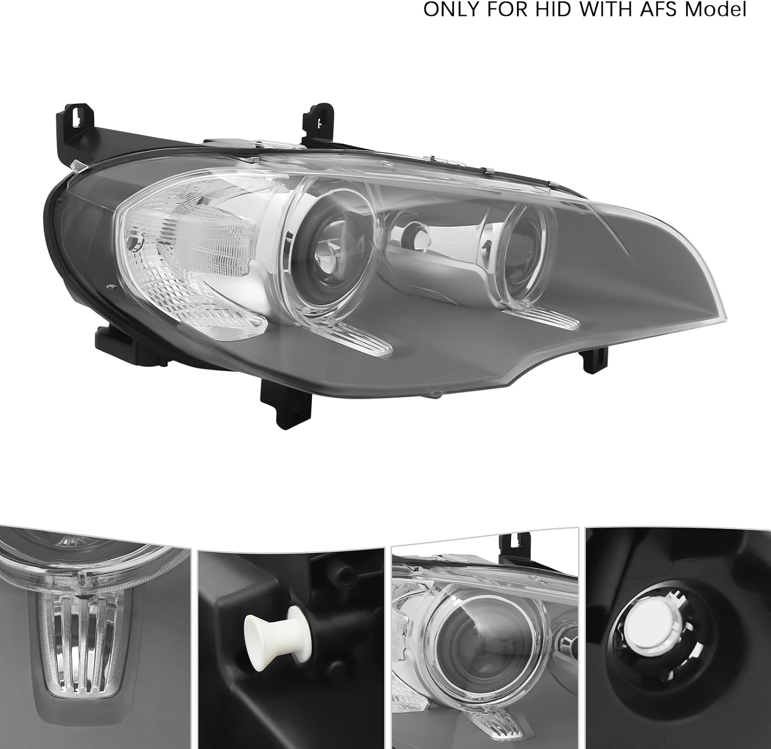 HID Headlight Assembly for 2011 2012 2013 BMW X5 (with AFS, with LED DRL) Passenger Right Side Headlamp OEM 63127298452