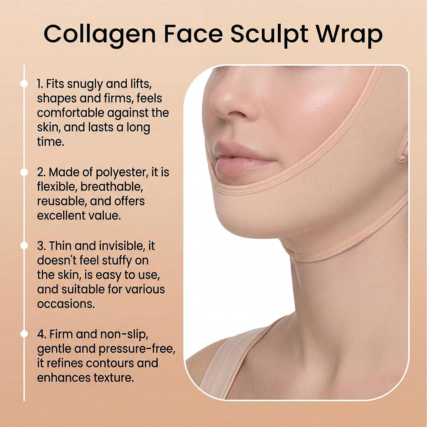 Sculpt Face Wrap - Reusable Shaper | Jaw Lifting Wrap,for Women Sculpting Firming Contouring Sleeping Day Night Beauty