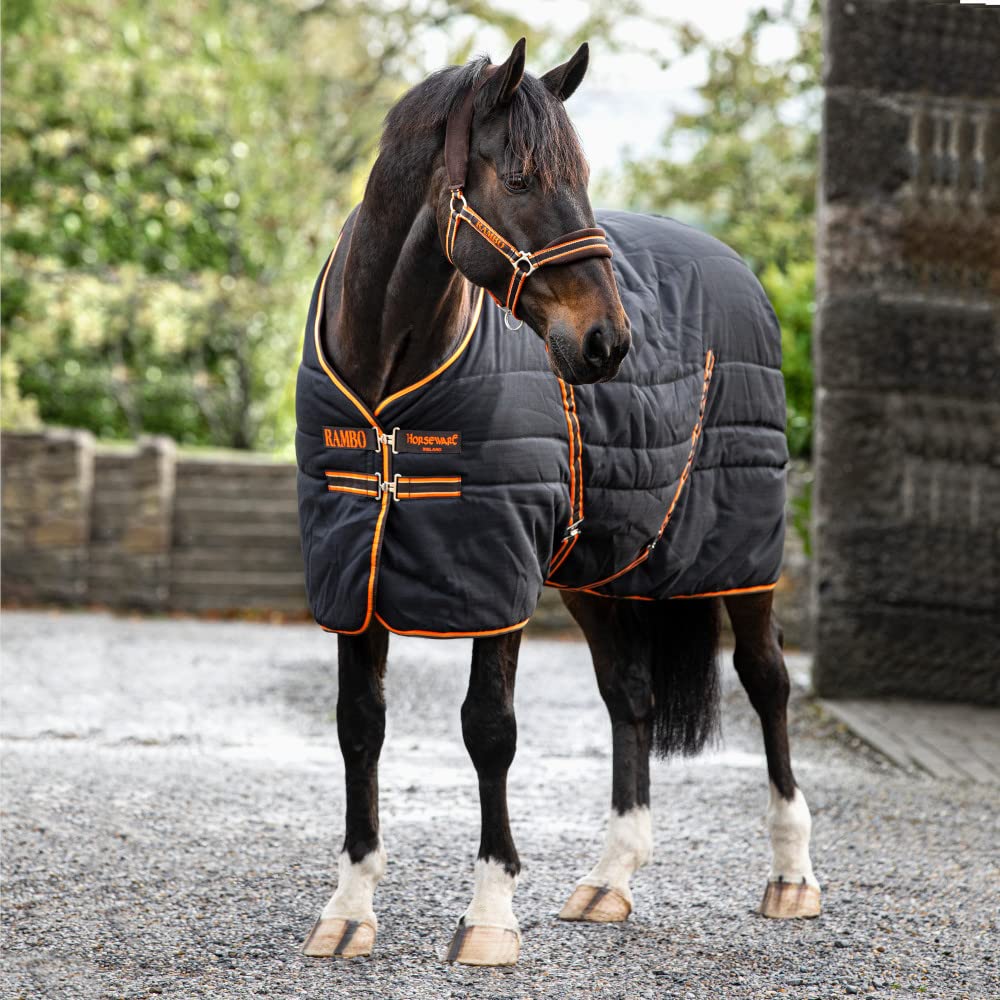 Tapis D'Écurie Horseware Rambo – 6'3 Poids Moyen Avec Housse De Cou Amovible
