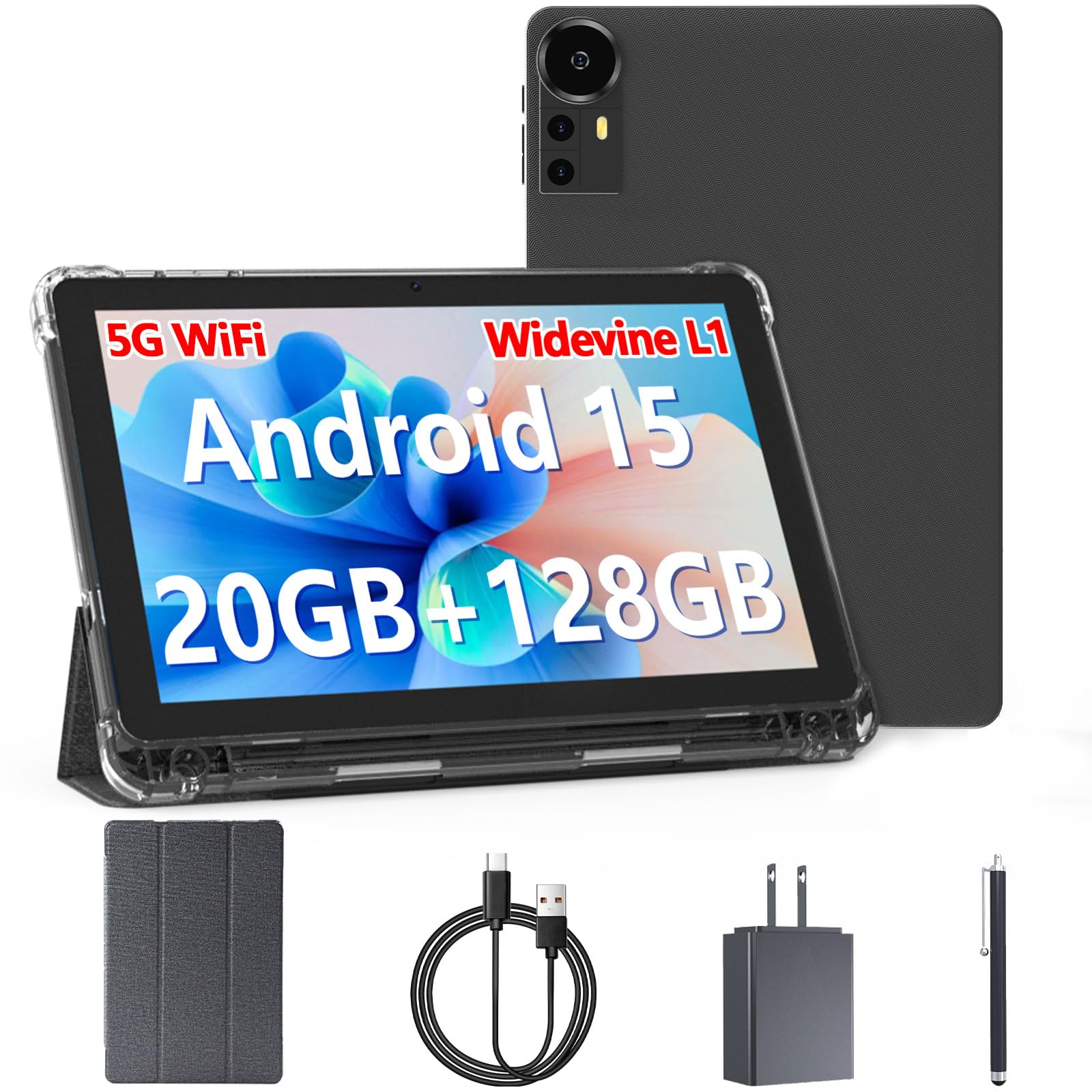 タブレット　Android15 128G 75000mAh タブレット PC 本体 Android15 10インチ 12+128GB FullHD wi-fi