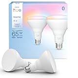 Essential Smart LED BR30 Bulb 2-Pack, White and Color Ambiance, E26, 7.2W, 2200K-6500K, 650 Lumens, Dimmable, Works with Alexa, Google Assistant, Apple Home