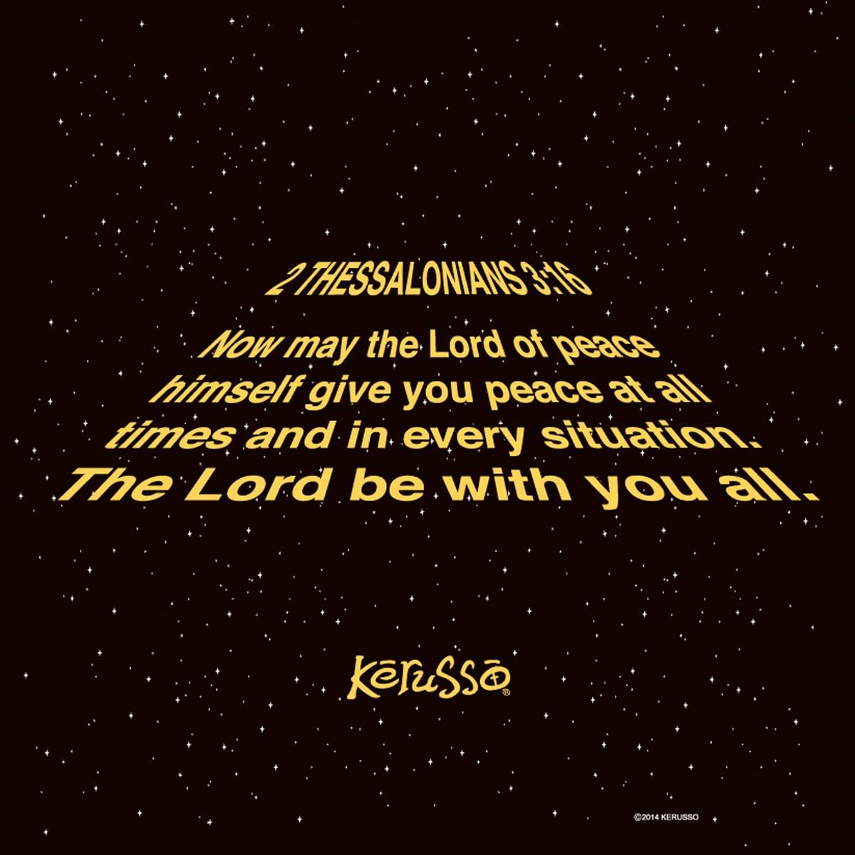 Kerusso May The Lord Be with You Scripture Cotton Crew Neck Christian Graphic T-Shirt Jesus Shirt