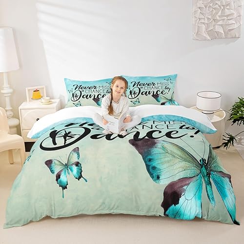 Miniatura 11 de Juego de funda de edredón para amantes de la gimnasia, tamaño Queen, silueta de gimnasta, juego de ropa de cama rosa para niños, adolescentes y