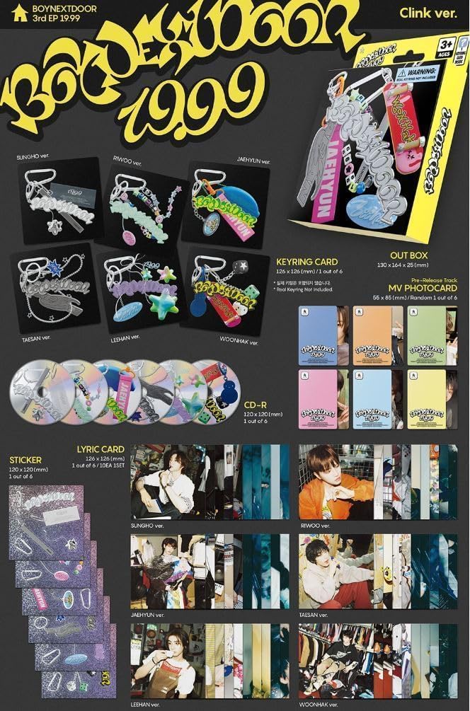 Kpop BOYNEXTDOOR 19.99 3rd EP Album Clink (Random version