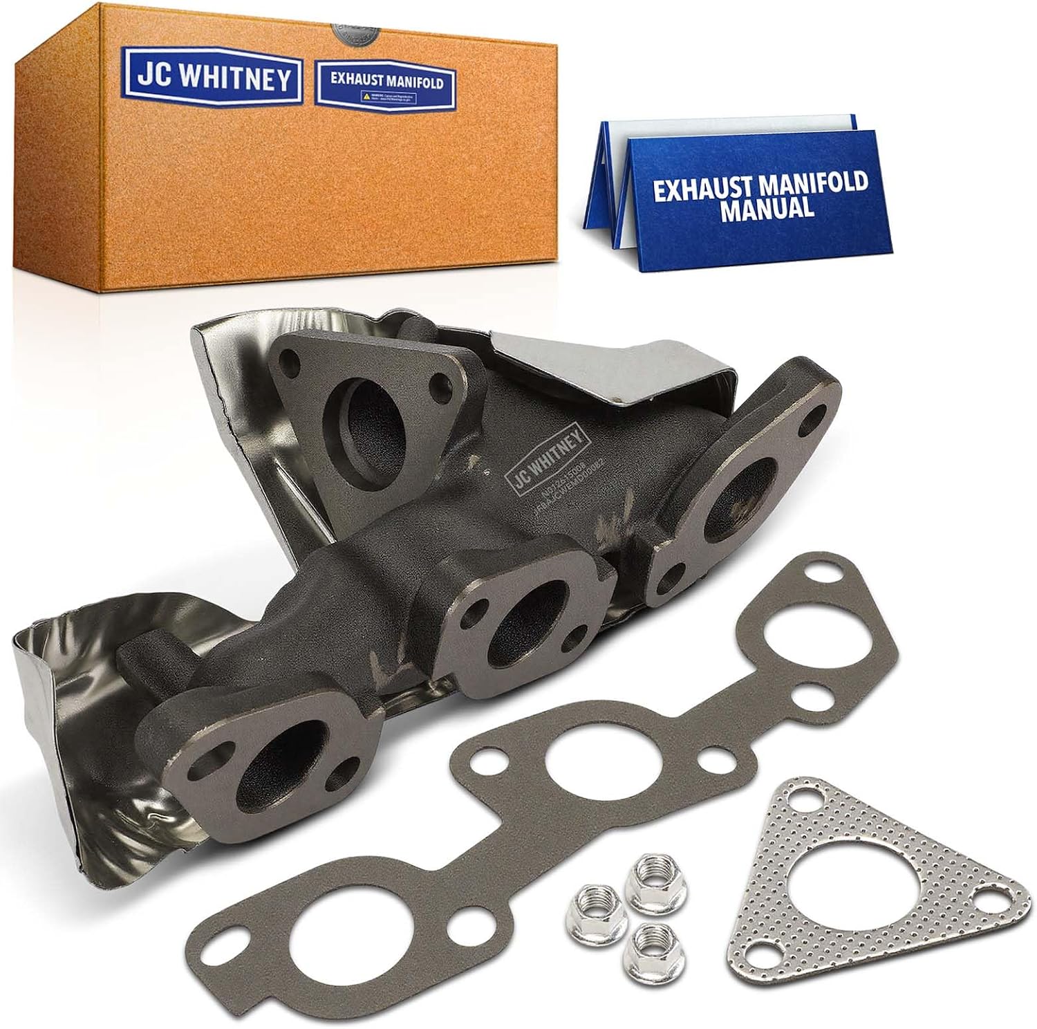 JC Whitney JFBAJCWEMD00082 Right Exhaust Manifold Kit - Compatible with Nissan Frontier 1999-2004, Xterra 2000-2004 - 3.3L Cyl.6