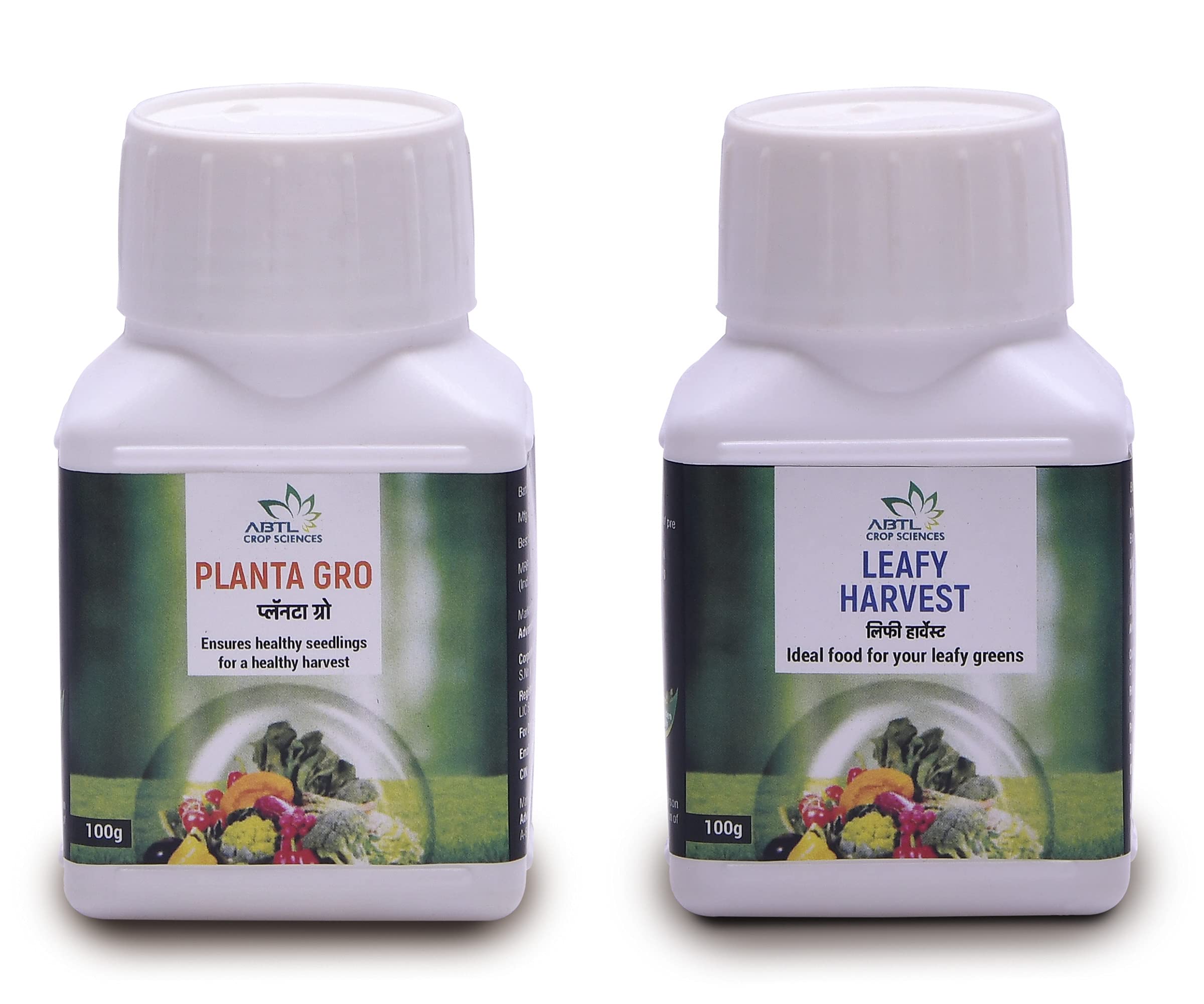 Organic Plant Booster Combo Pack 200gm | Planta Gro 100gm + Leafy Harvest 100gm | Promotes Seed Germination, Strong Roots, Better Flowering & Nutrient-Rich Harvest | ABTL Crop Sciences-image-0