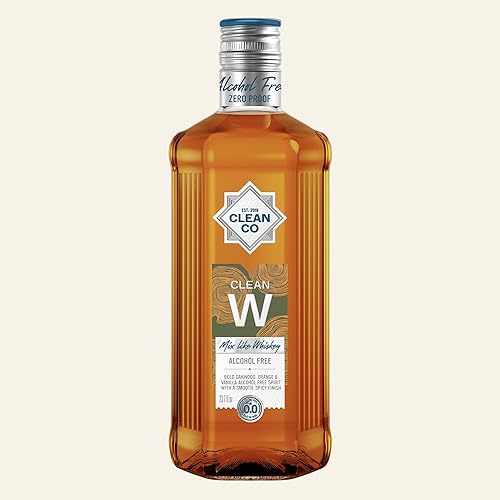 CleanCo Clean W - Alternativa de whisky sin alcohol  Licores galardonados sin prueba cero  Sin azúcar bajo en calorías sin edulcorantes  Vegano y