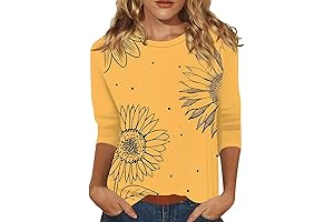 Floral Printed Women's 3/4 Sleeve Tops: Comfort and Style for Summer 2024