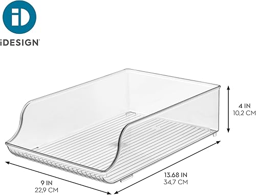 Miniatura 4 de iDesign Organizador de botellas de agua para nevera, juego de 4, transparente, fabricado en Estados Unidos