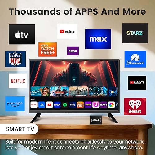 Miniatura 3 de TV inteligente de 22 pulgadas, pantalla plana LED Full HD 1080p con TV ATSC, con HDMI USB integrado adecuado para cocina, habitación de niños,