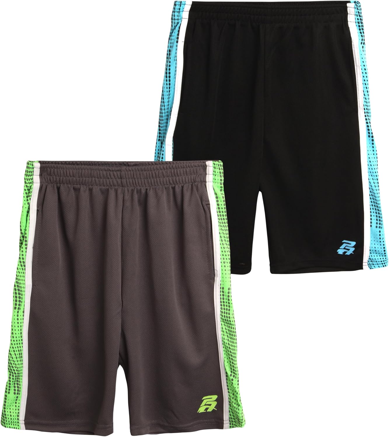 Pro Athlete Boys Athletic Shorts - 2 Pack Quick Dry Athletic Basketball Gym Shorts with Pockets (Sizes 8-16)