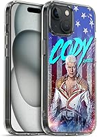 Vista 18 de Head Case Designs Funda de gel suave con licencia oficial de la WWE American Nightmare Flag Cody Rhodes Graphics compatible con Apple iPhone 7