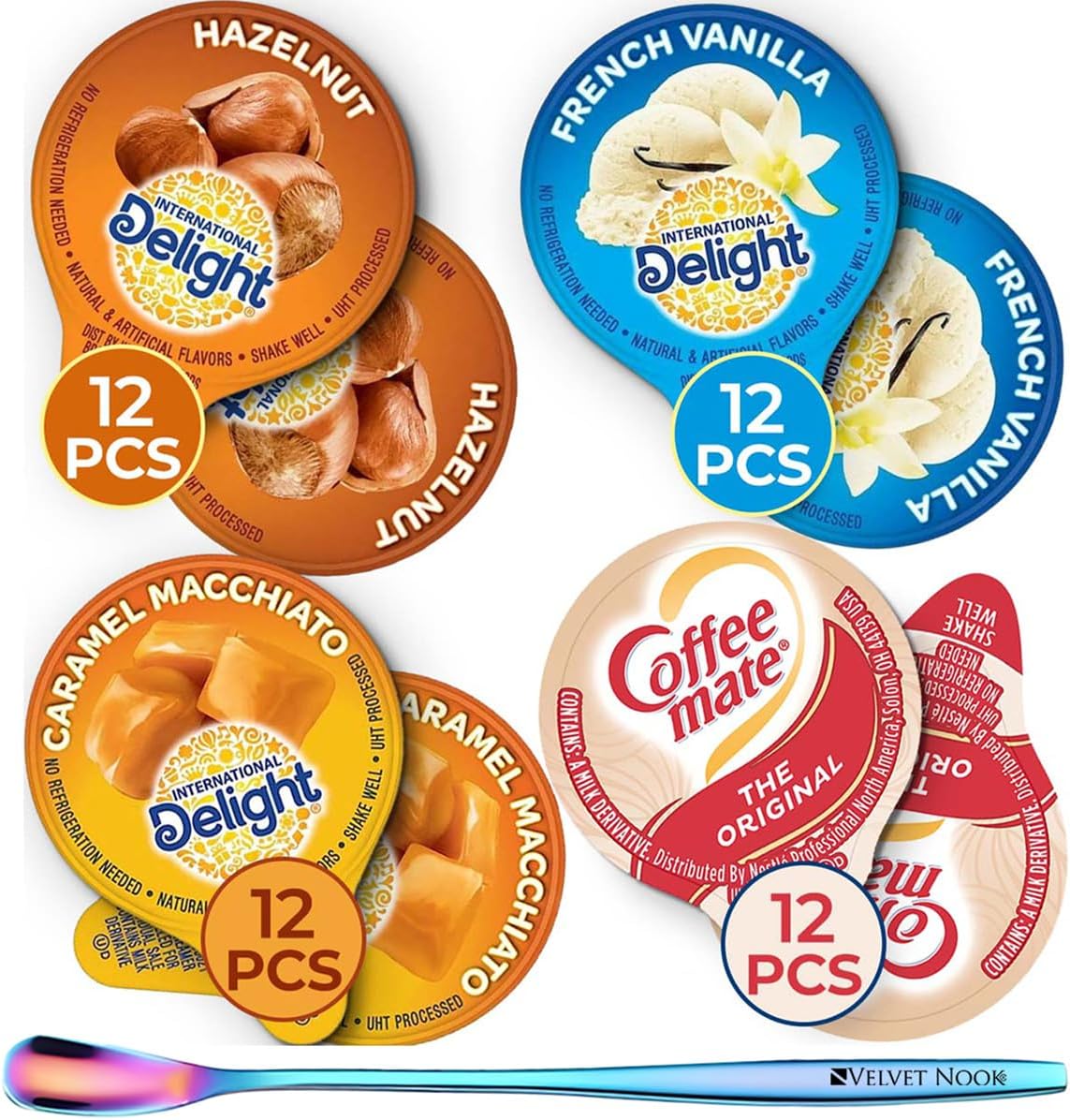 Amazon.com: Coffee Creamer Single Serve Variety Pack, (48ct/ 6 ...