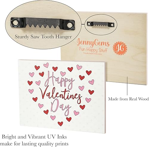 Vista 15 de JennyGems Decoración del día de San Valentín, letrero de madera de Cupid's Sweetheart Cafe, 7.25 x 6 pulgadas, decoración para colgar en la pared
