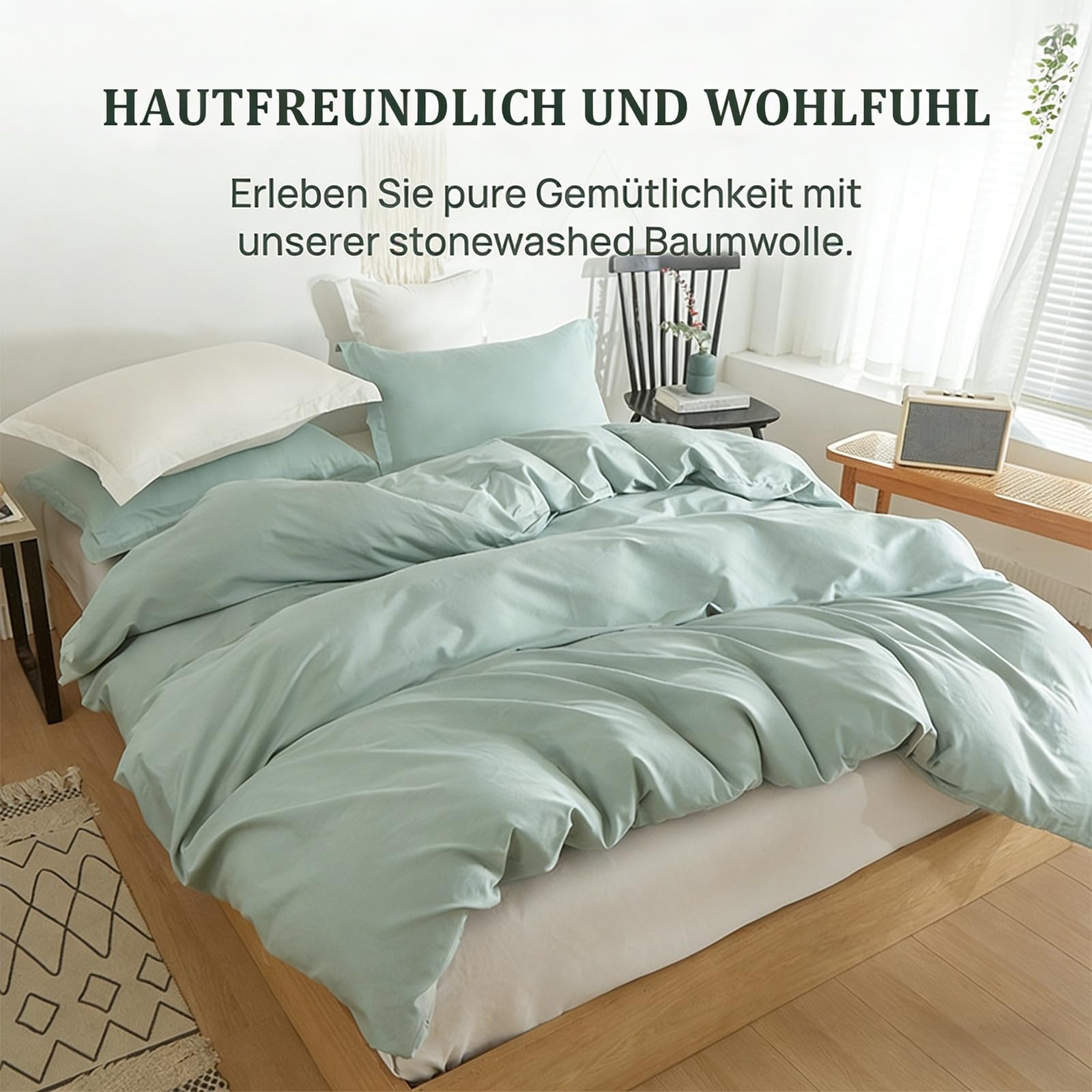 Bettwäsche 180 x 220 cm Doppelbett Bettbezug