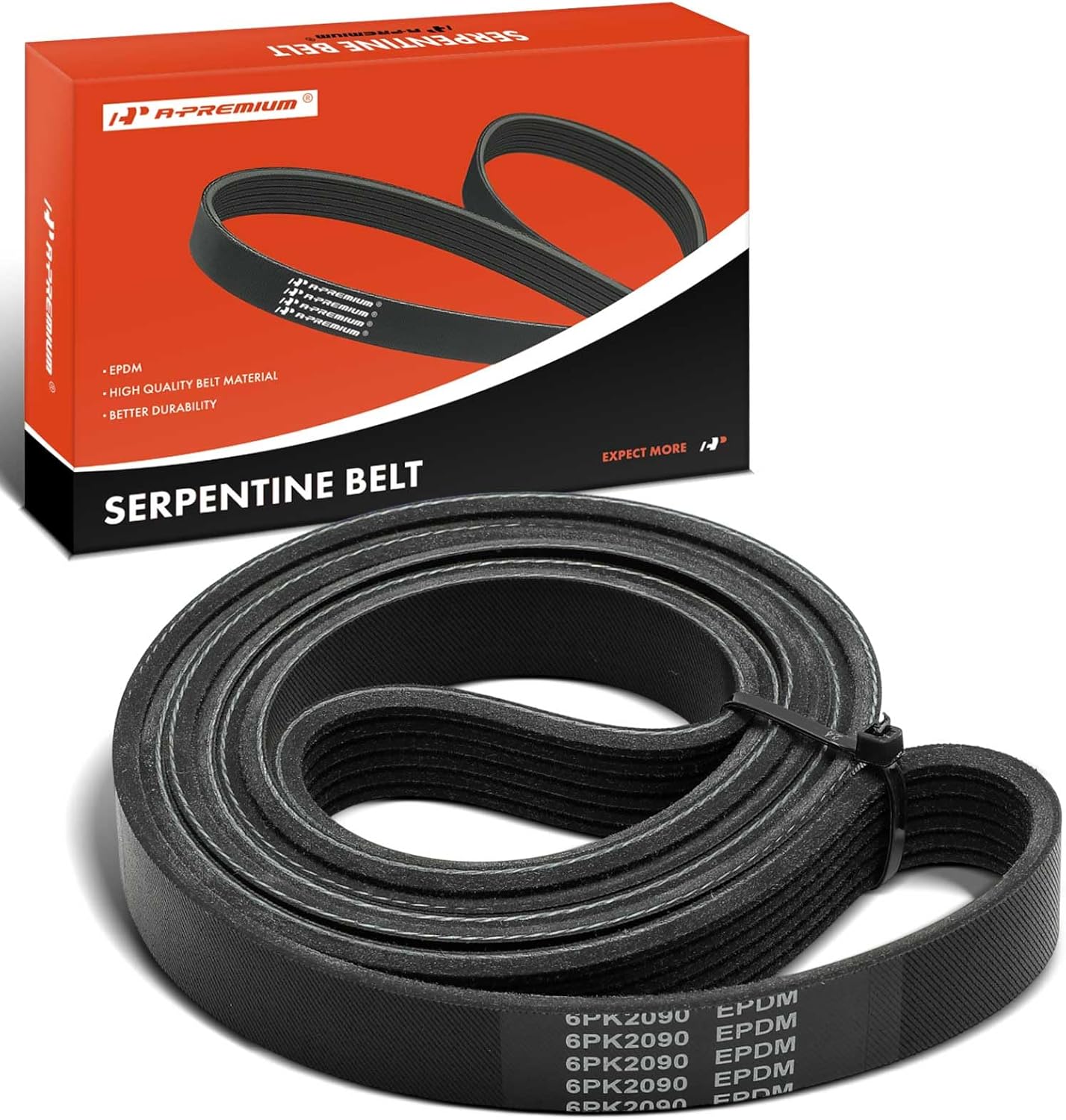 A-Premium Serpentine Belt 82.283 In For Dodge Grand Caravan 2001-2007, Caravan 2001-2007 & Chrysler Town & Country 2001-2007, Voyager 2001-2007