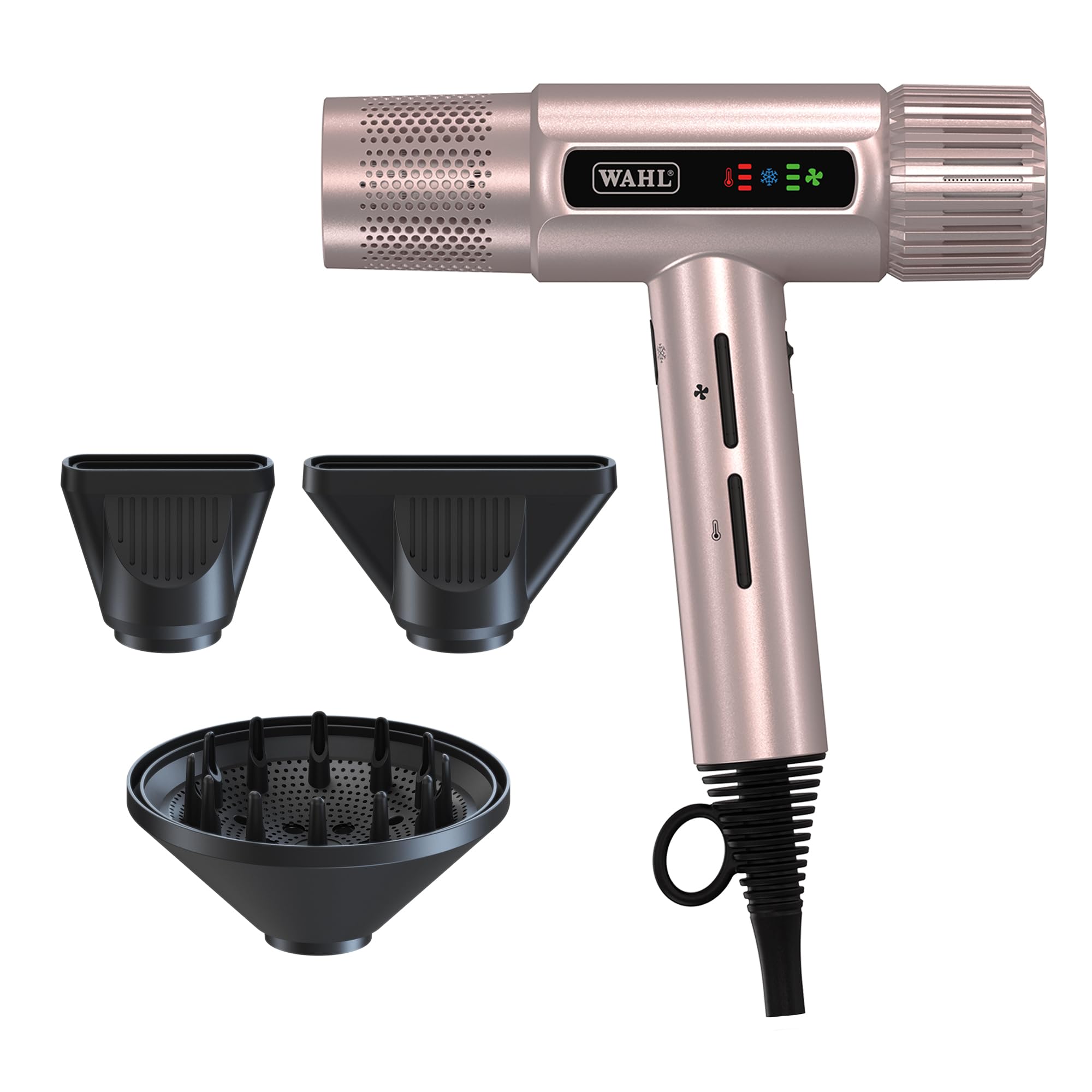 Wahl Vanquish Rose Gold Hair Dryer with LED Display & Auto-Clean Function