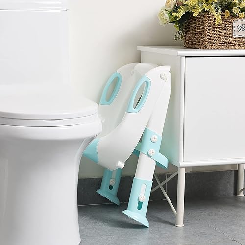 Miniatura 6 de SKYROKU - Asiento de entrenamiento para ir al baño con escalera de taburete escalonada inodoro de entrenamiento para niños y niñas cómodo asiento