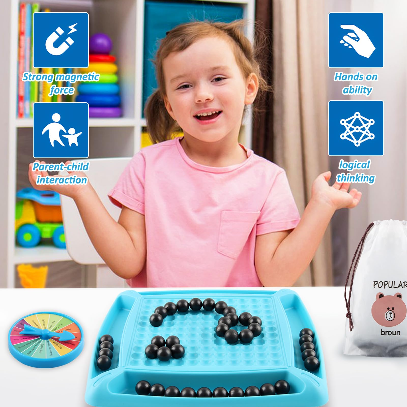 Jeu Aimant Magnetic, Jeux Aimants Magnetique, 100 Disques Magnétiques