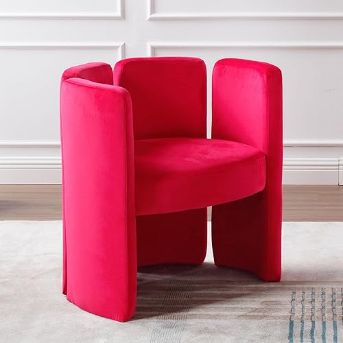Sillas de comedor modernas de terciopelo, bonitas sillas laterales tapizadas para sala de estar, comedor, dormitorio, área de recepción, color rosa