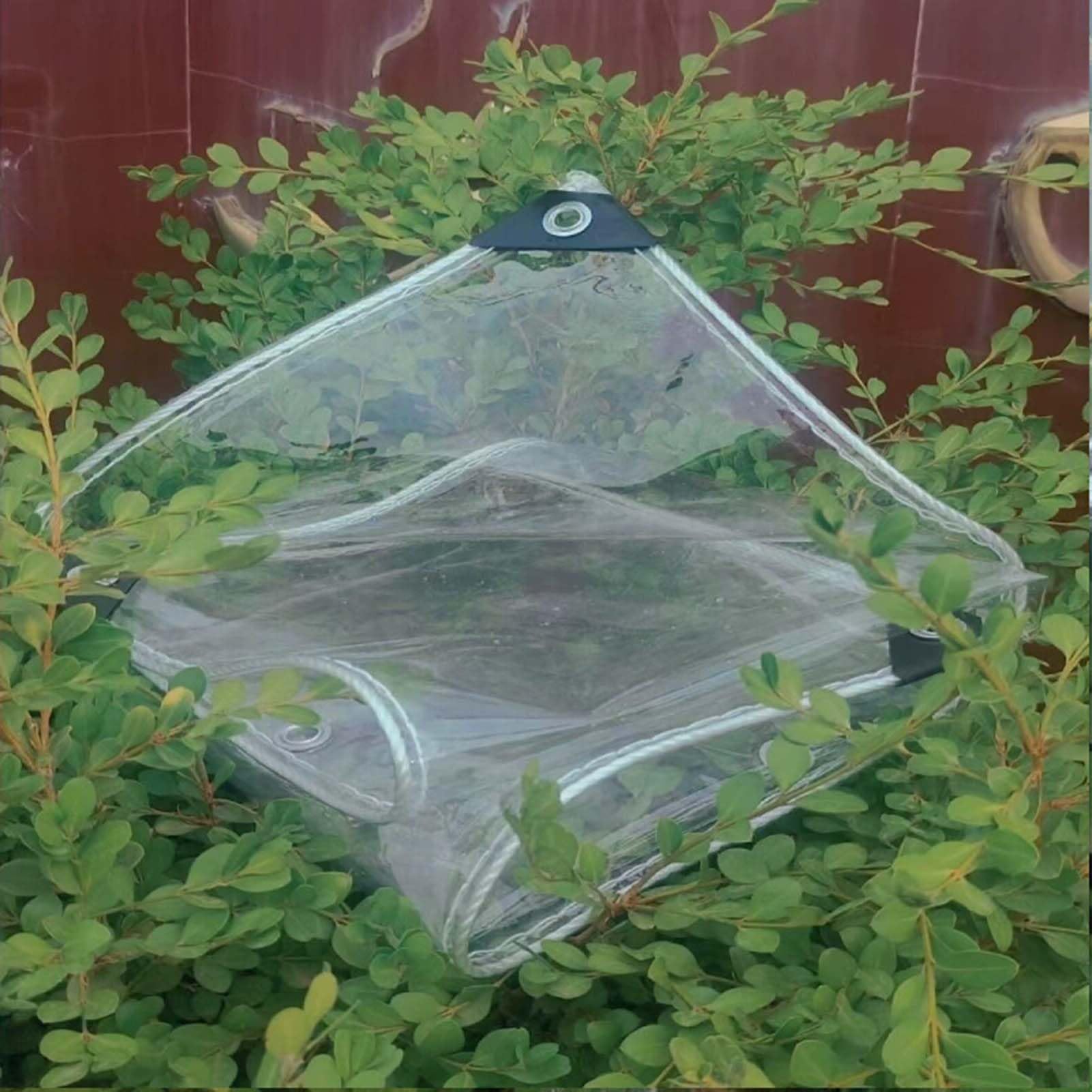 Bâche en PVC robuste, imperméable, 2,2 x 3,5 m, bâche transparente résistante aux UV avec œillets pour voiture, toit, bateau, protection extérieure et utilisation polyvalente