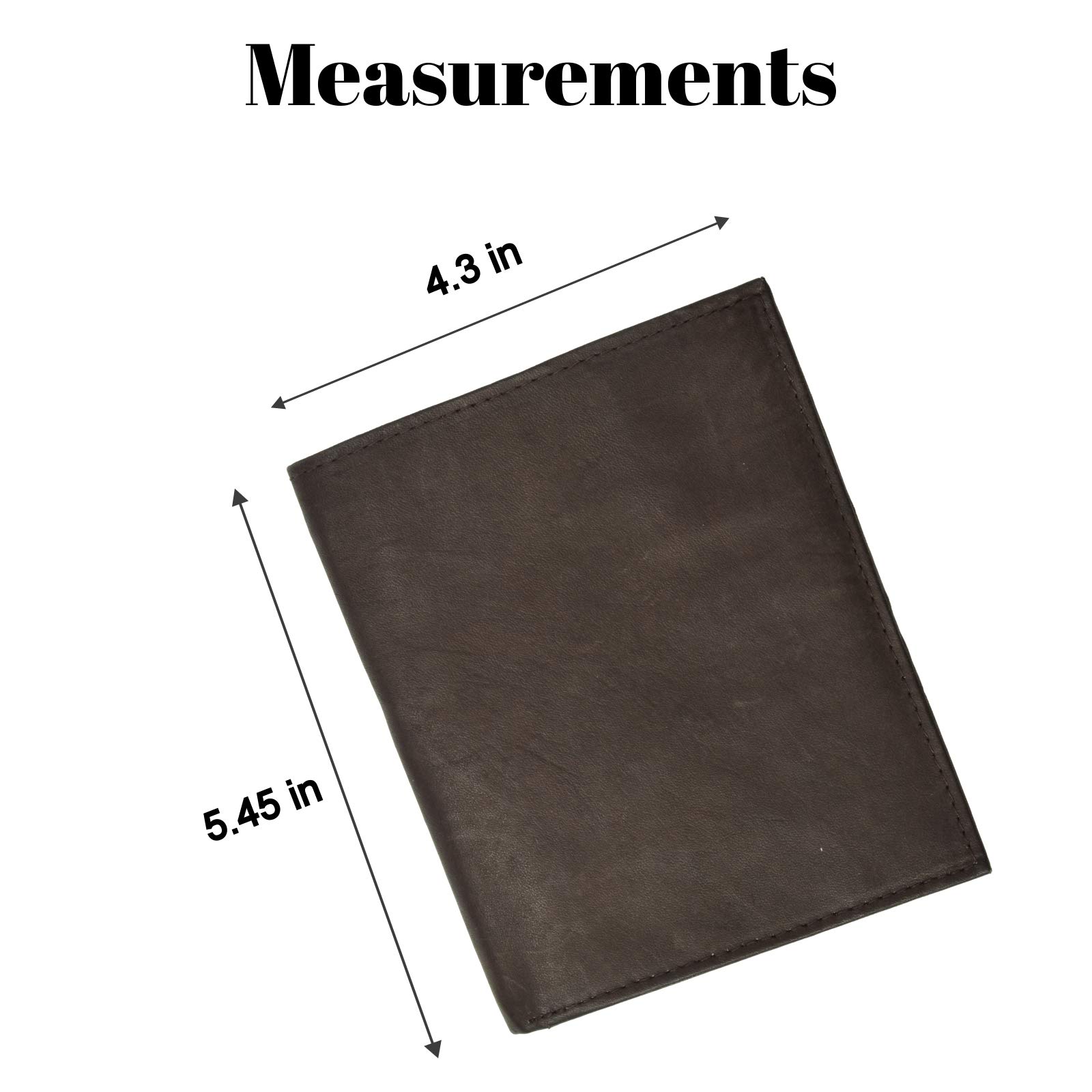 MARSHAL Extra Capicity RFID Blocking Bifold Hipster Credit Card Wallet Premium Leather (Brown)