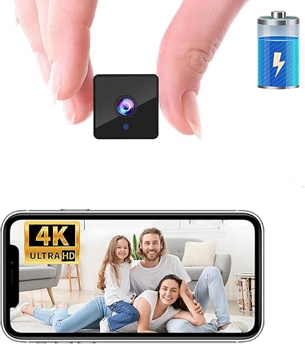 4K Wireless Wifi Camera,1800mAh Battery,Upgrade 4K Hidden Camera,Wireless WiFi Nanny Cam Home Security Cameras Tiny Office Secret Spy Cams with 100