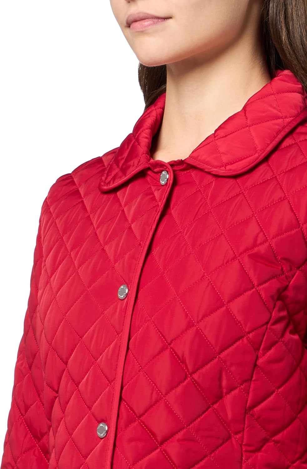 Calvin Klein Women's Diamond Quilted Jacket – Lightweight Snap Button Coat With Pockets - Image 3