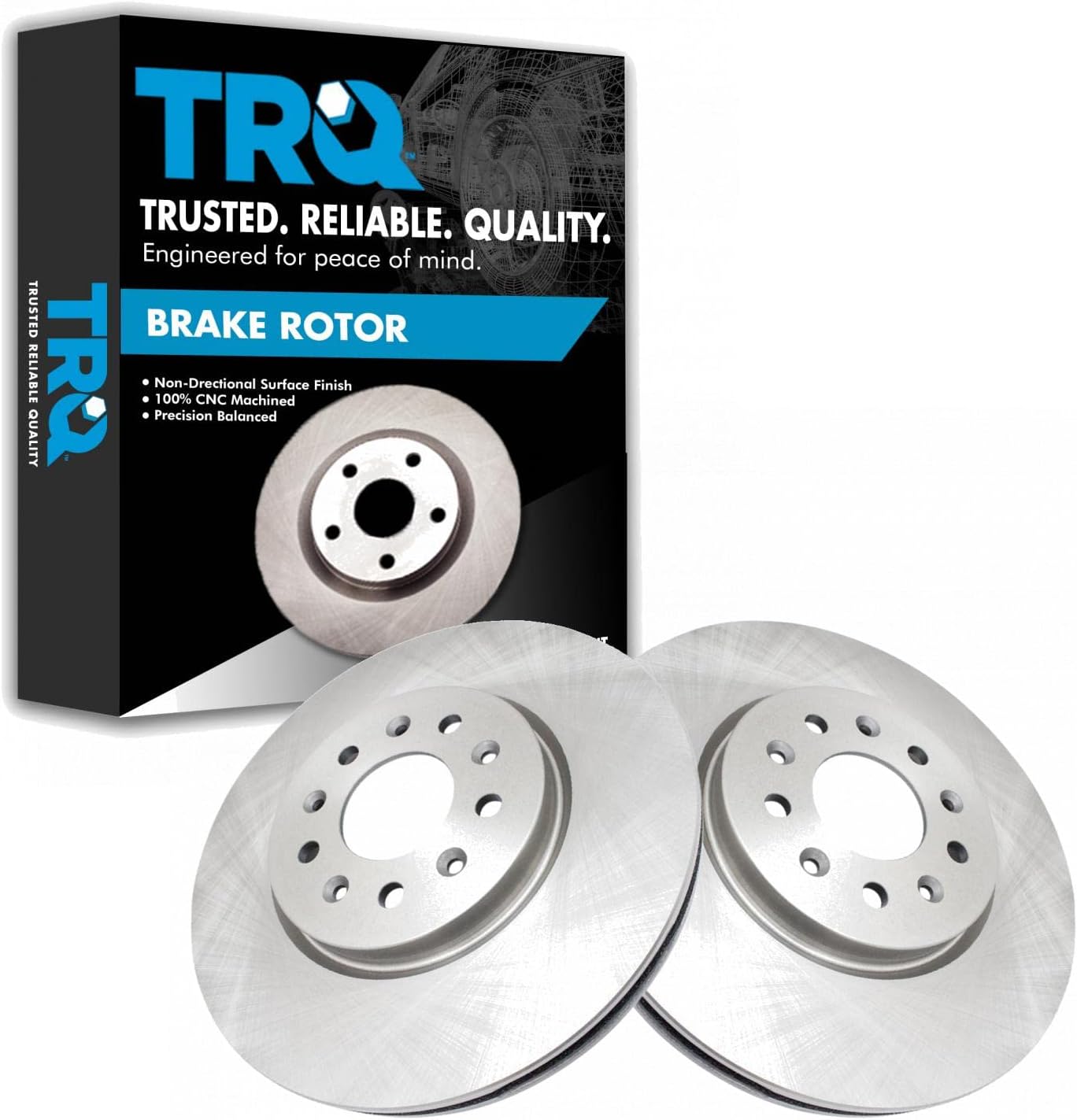 TRQ Front Brake Rotors Set Vented Compatible with 2016-2018 Buick Envision 2017-2019 LaCrosse 2018-2020 Regal Sportback Regal TourX 2018-2021 Chevrolet Equinox GMC Terrain