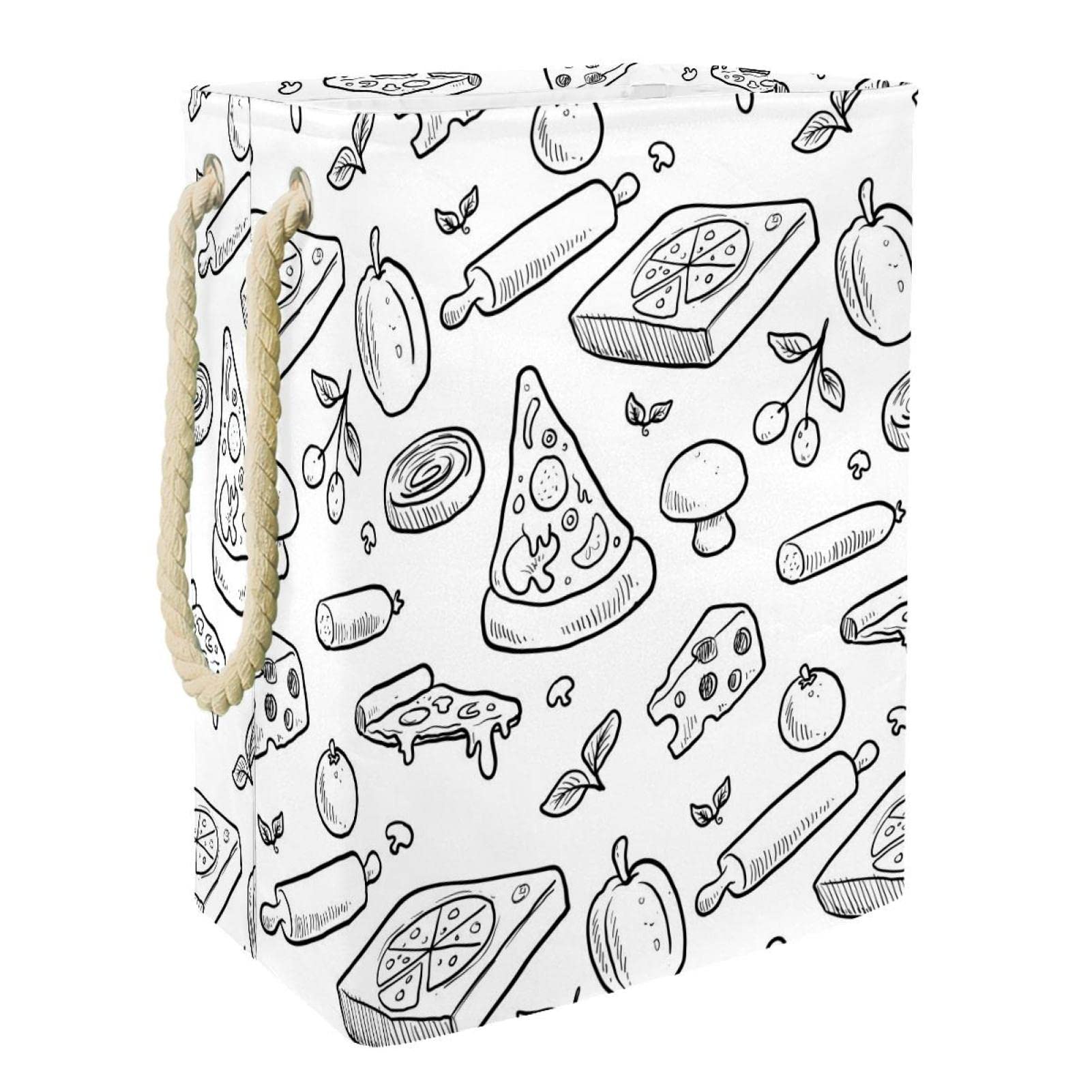 Panier à linge imperméable anti-humidité à motif pizza original
