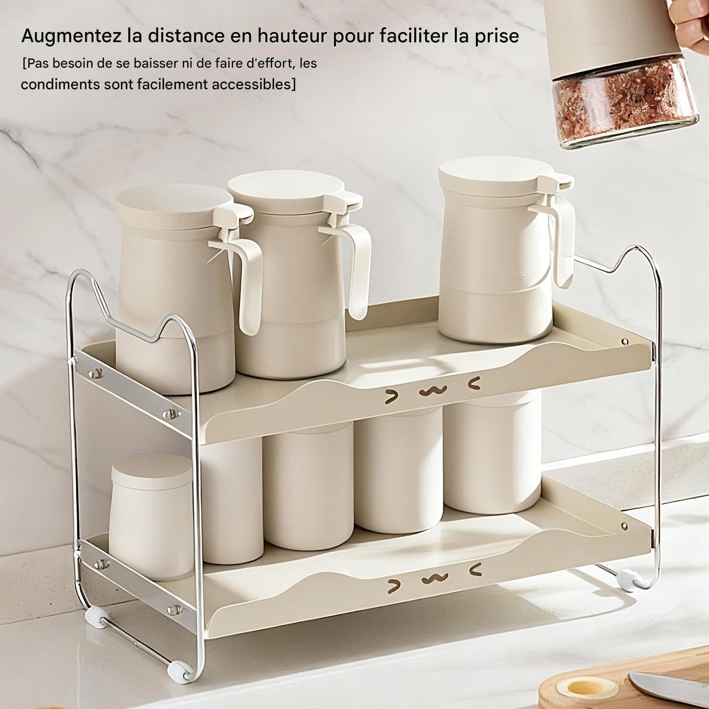 Ripiano Per Cucina Antiscivolo Risparmio Spazio Archiviazione