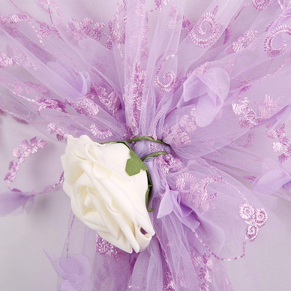 Fiocchi in Organza per sedie, con Chiusura Posteriore, per Feste e Banchetti di Natale, Sintetico, Blu Reale, 30 pz
