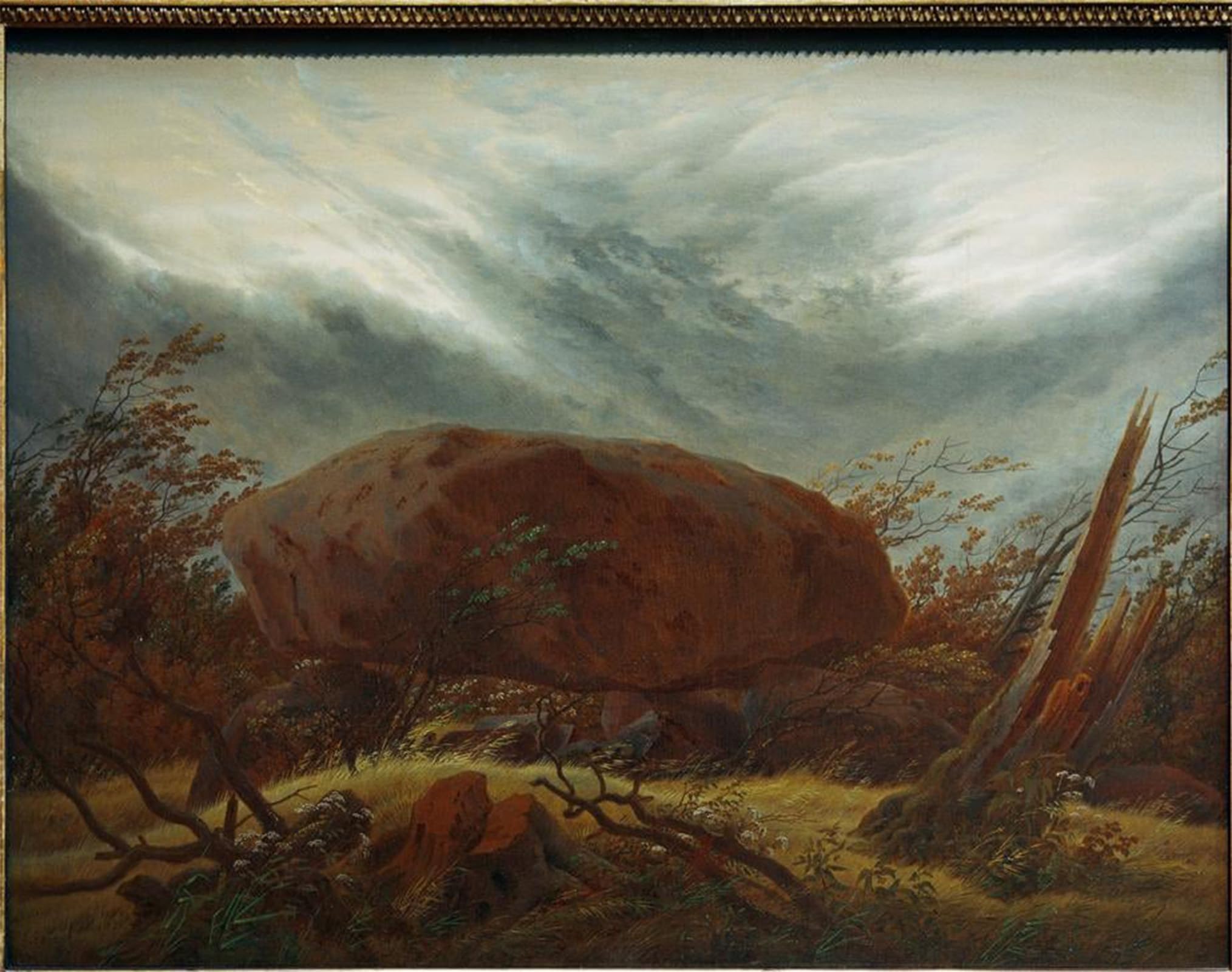 POSTERIIk Vintage Print Pop Art Landscape Artwork Megalithic tomb in autumn by Caspar David Friedrich Art Prints for Office Home Decor 60x90cm