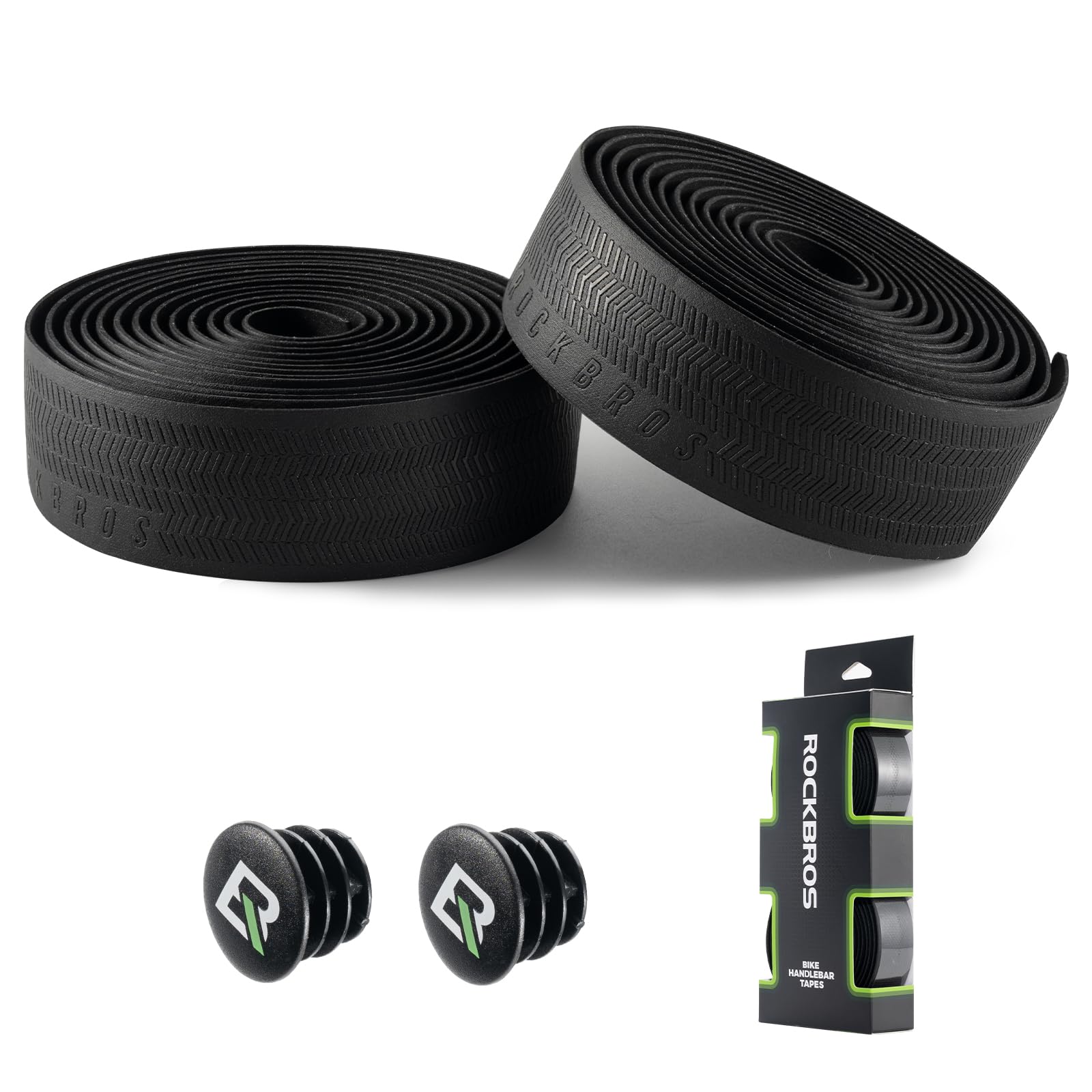 ROCKBROS Handlebar Tape for Road Bikes,2 Rolls of Road Bike Handlebar Tape,Extra Long 220cm and Thick 3mm,Self-Adhesive Grip Tape for MTB,Gravel,Road Bikes,and Urban Cycling,Road Bike Accessories