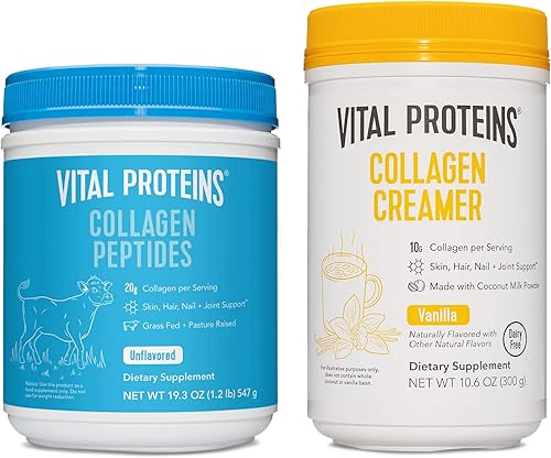 Vital Proteins Polvo de péptidos de colágeno sin sabor 19.3 OZ Creamer Vanilla