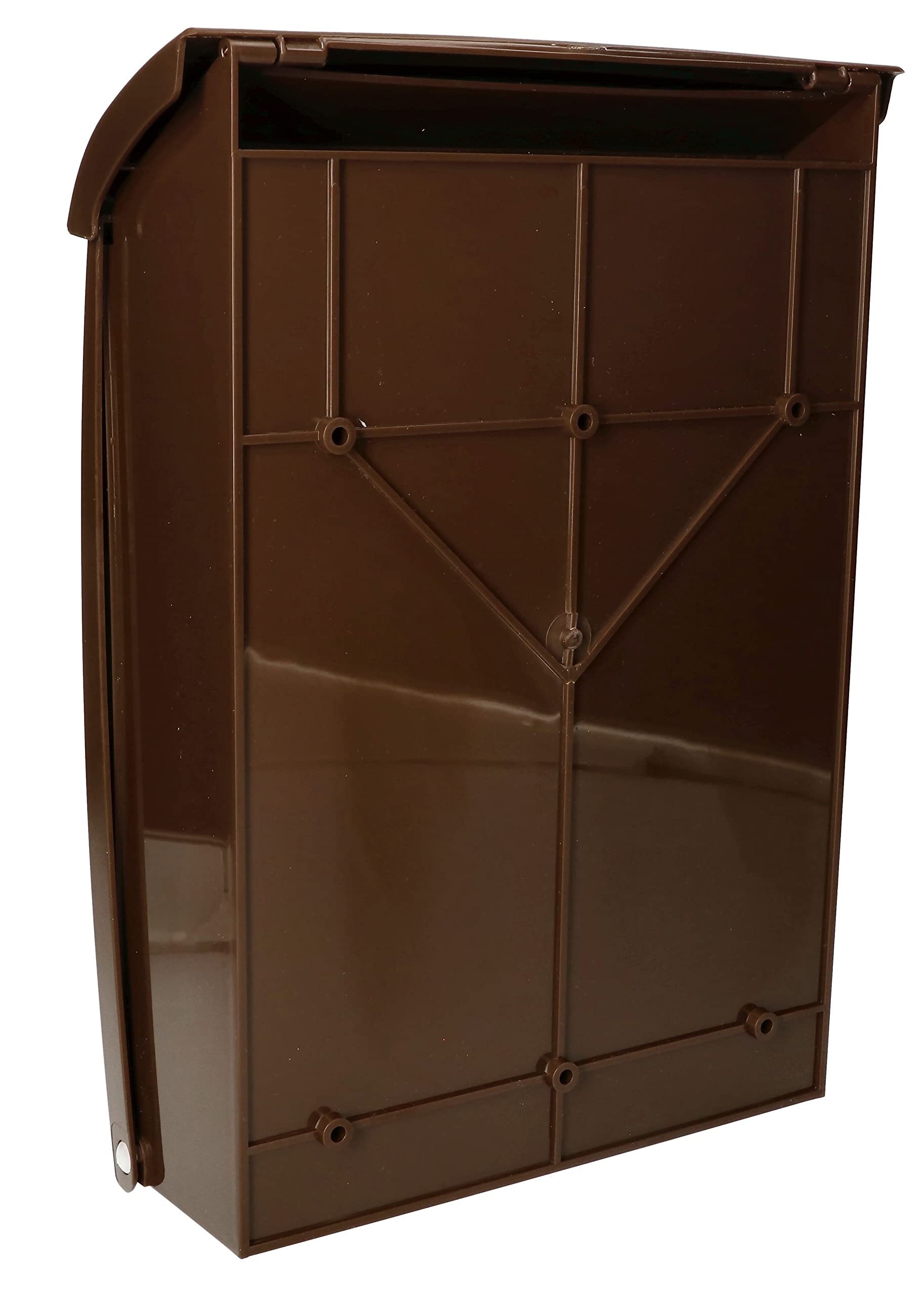 KOTARBAU® Buzón Exterior de plástico, Buzón marrón 235 x 90 x 340 mm, Buzón de Pared, Buzón con 2 Llaves, Tornillos incluidos, Buzón Correos Exterior, Buzon plástico con Placa para Nombre