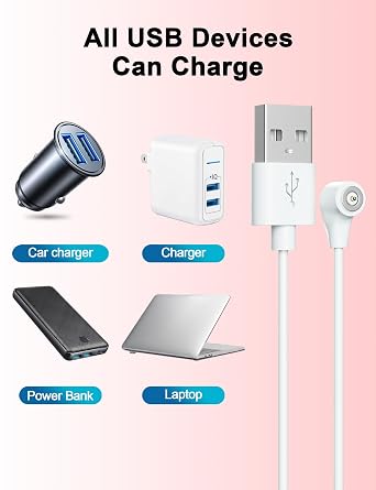 Magnetic USB Charger Cable Replacement DC Charging Cord(2.6Ft/0.8M)