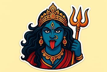 Hindu Goddess Kali Sticker with Trident Decal Spiritual Vinyl for Car Window Bumper Laptop Waterproof AUTO Bottle