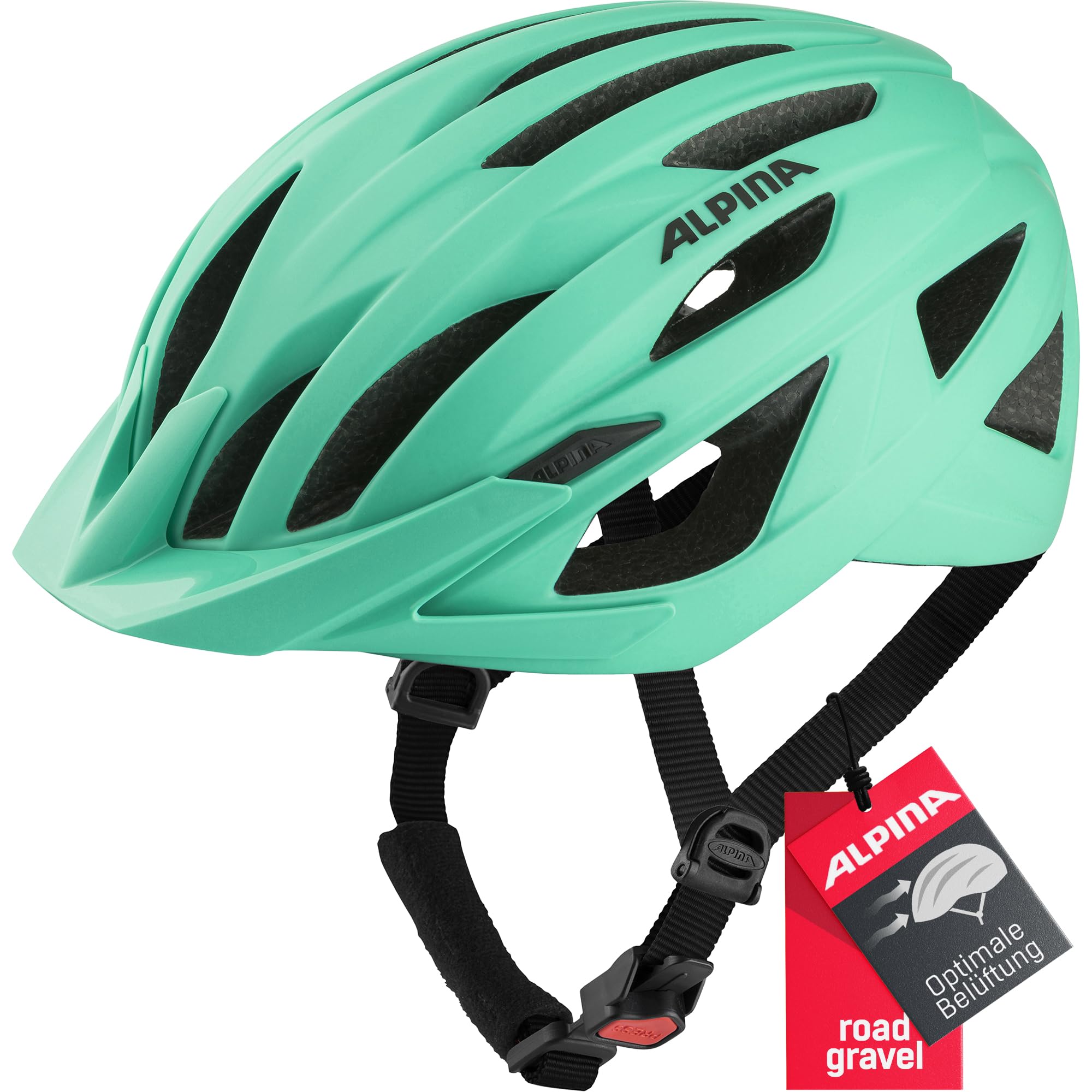 ALPINA Unisex - Adults, PARANA cycling helmet, turqouise matt, 51-56 cm