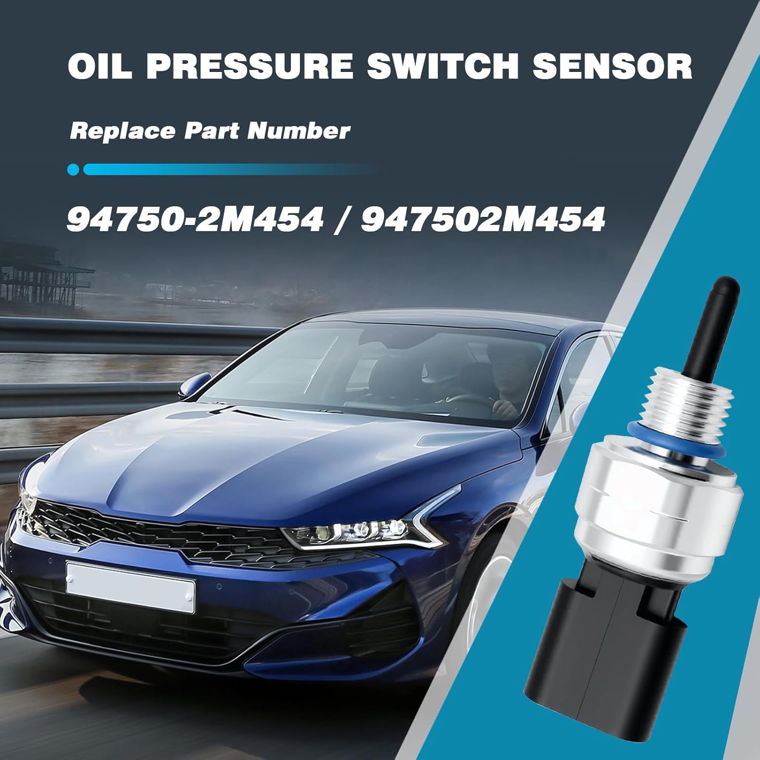 Oil Pressure Switch Sensor Compatible with Hyundai for Kia for Elantra for Sonata for Santa Fe for Sorento Sportage for Telluride Palisade 2.0L 2.4L 2.5L Replace for 94750-2M454 947502M454