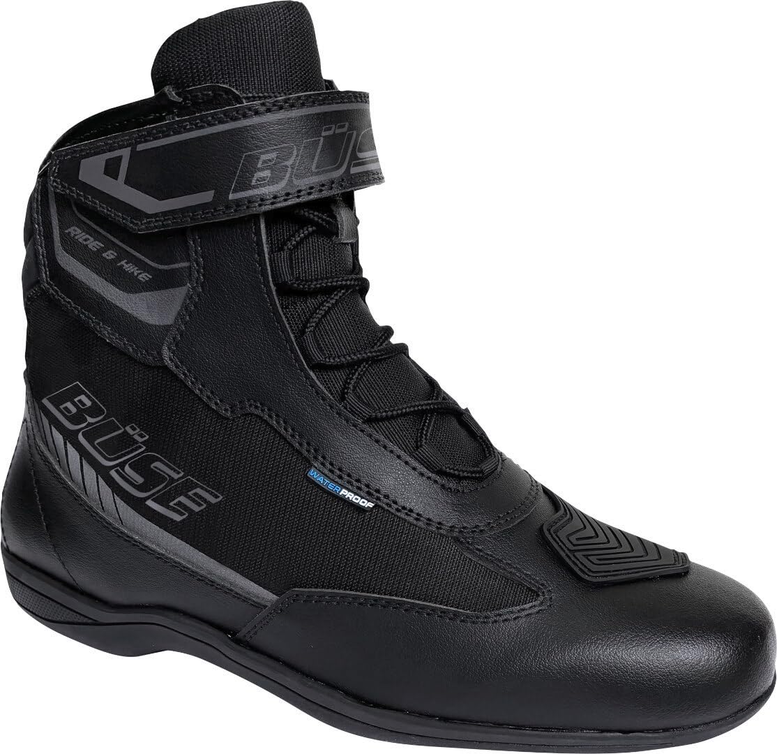 Büse B430 wasserdichte Motorrad Stiefel, schwarz, 46 | Wasserdicht
