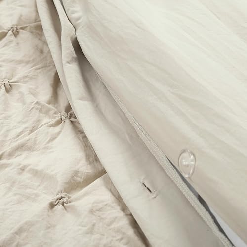 Miniatura 4 de Ravello Pintuck - Juego de funda de edredón suave de gran tamaño, 3 piezas, tamaño King