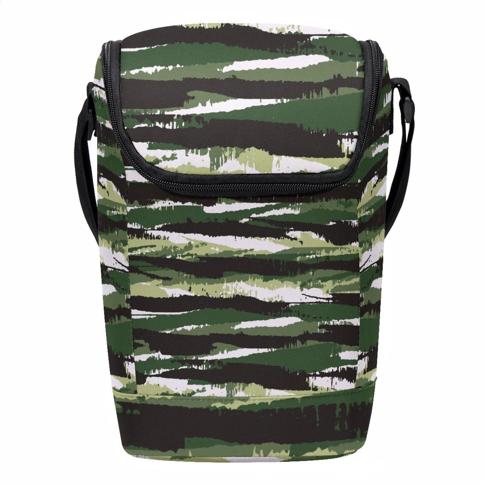 Lonchera para el trabajo y evitar comida fría bolsa camuflaje retro verde