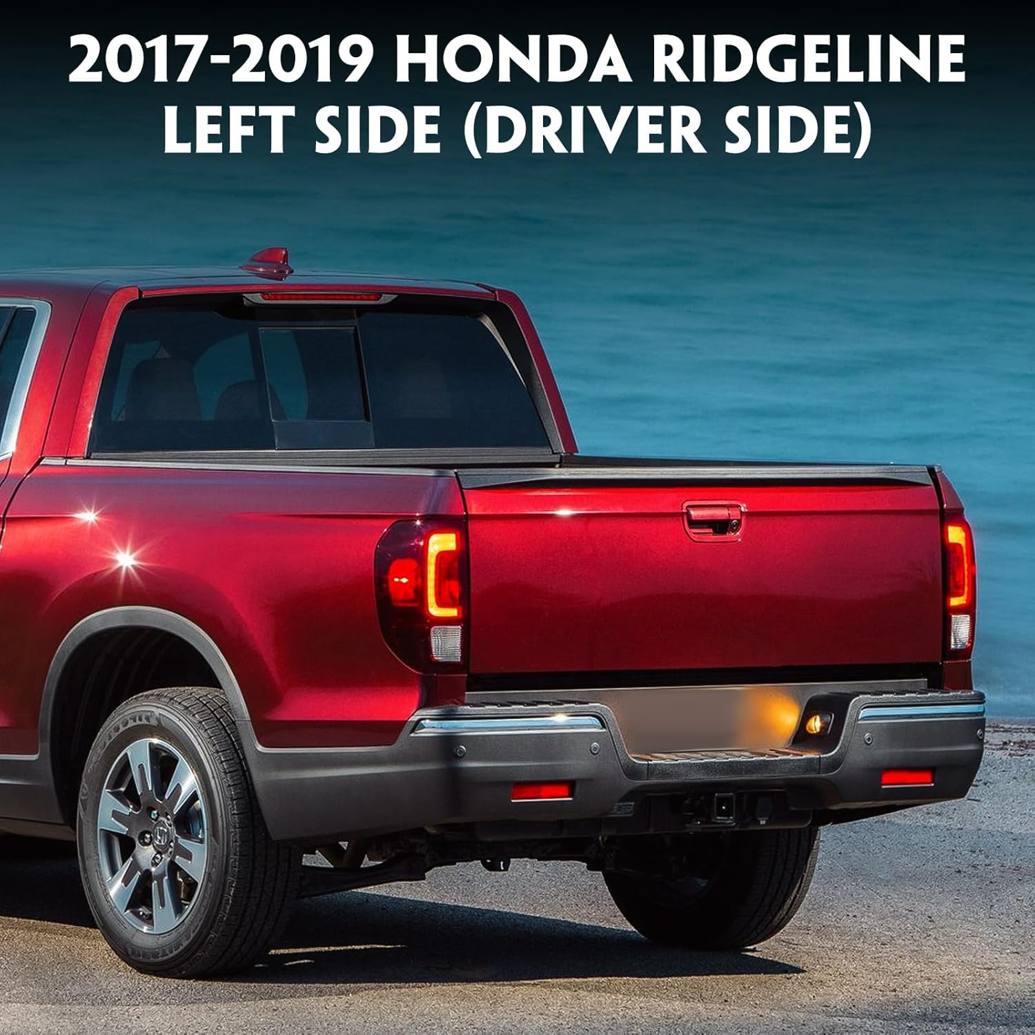 Huray Tail Light for Honda Ridgeline 2017-2023 [33550-T6Z-A02] OE Tail Lamp Replacement (Driver Side (Left))