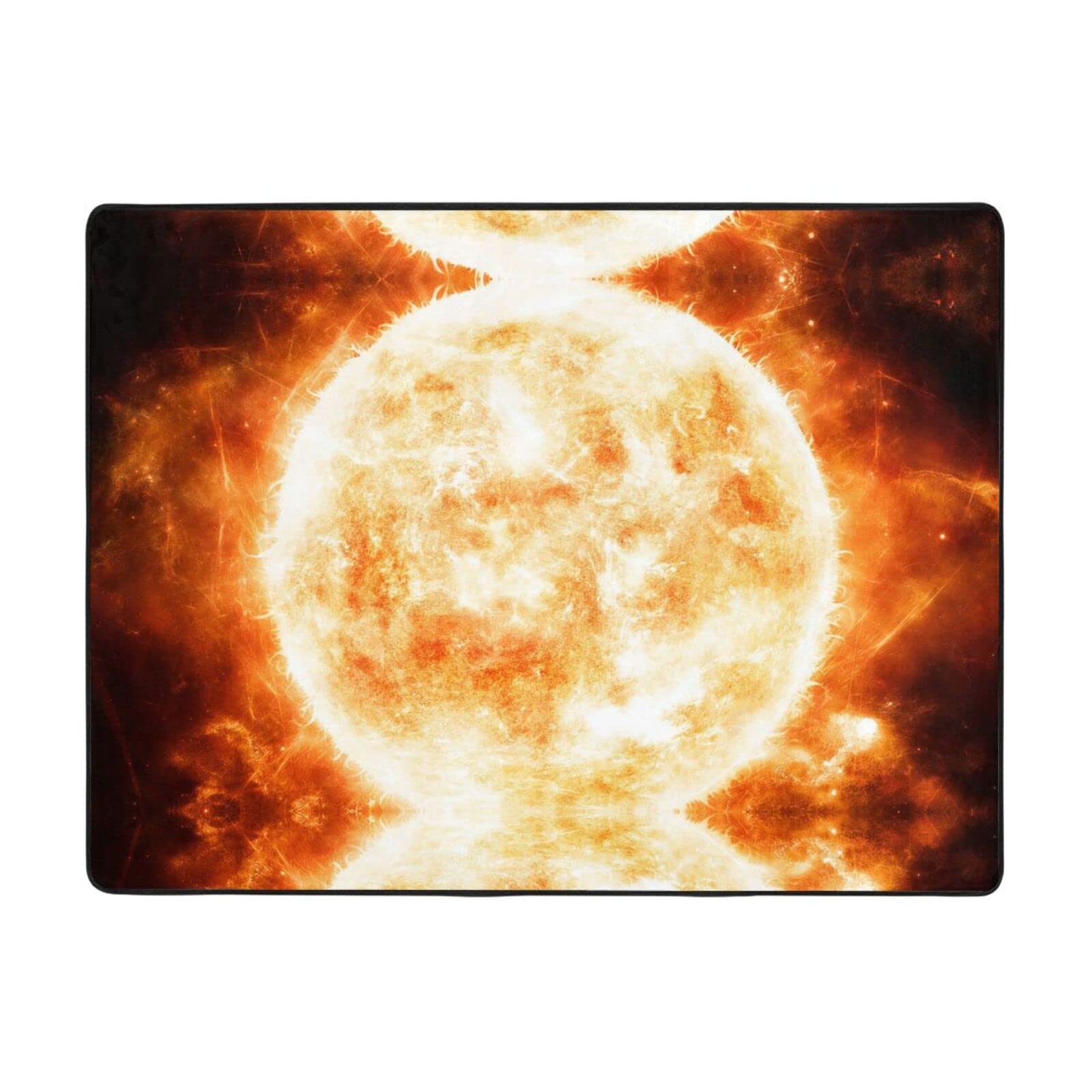 Tapis en flanelle douce et antidérapante motif The Sun grand tapis de salon