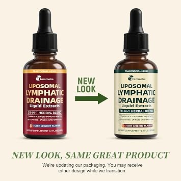 Liposomal Lymphatic Drainage Supplements with 30-in-1 Herbal Blend