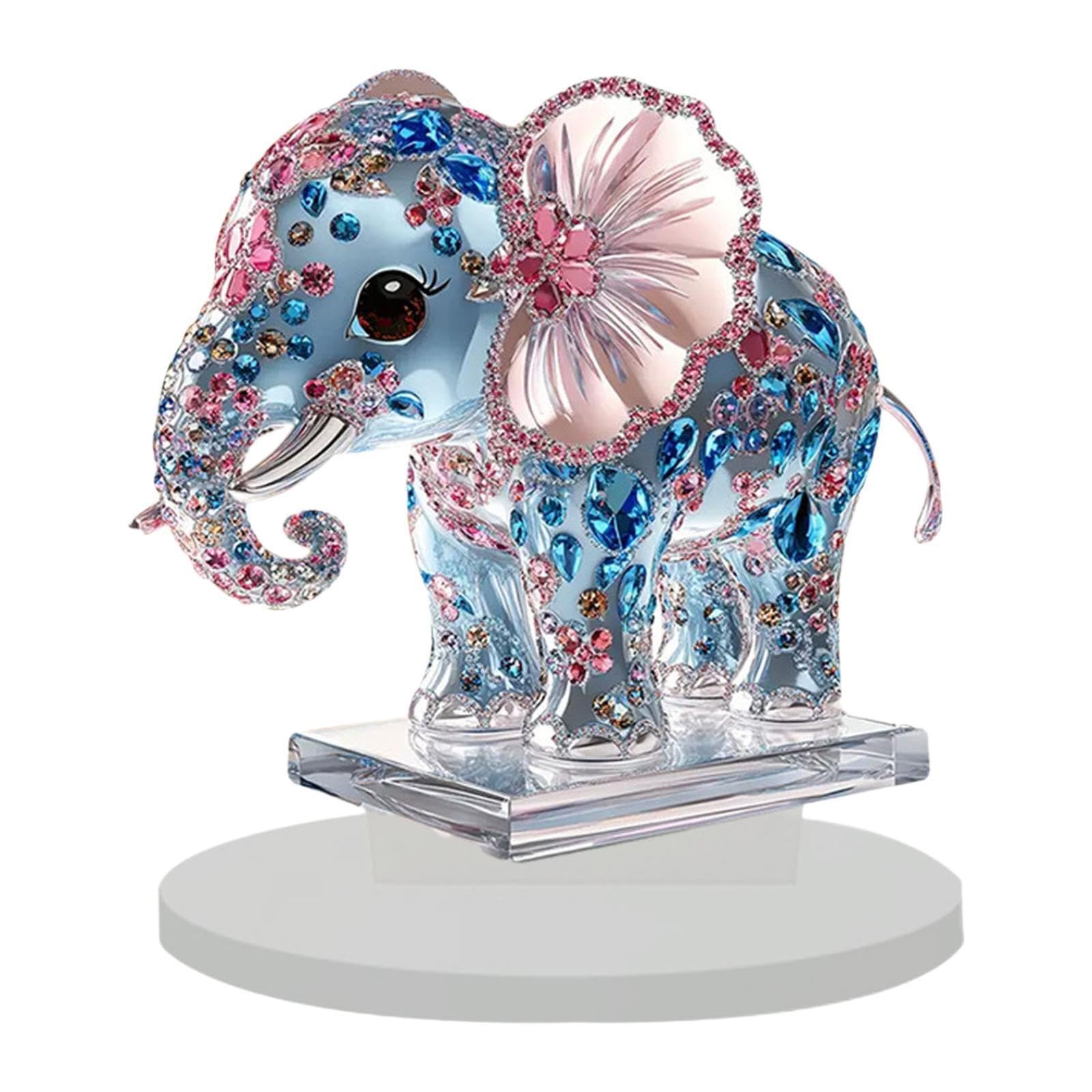 TWISAXC Modern Elephant Figurine Sculpture Complements Any Living Space Present For Home Enthusiasts Which Has Good Weather Resistance Main Size Of Ornament Is 23cmx23cm