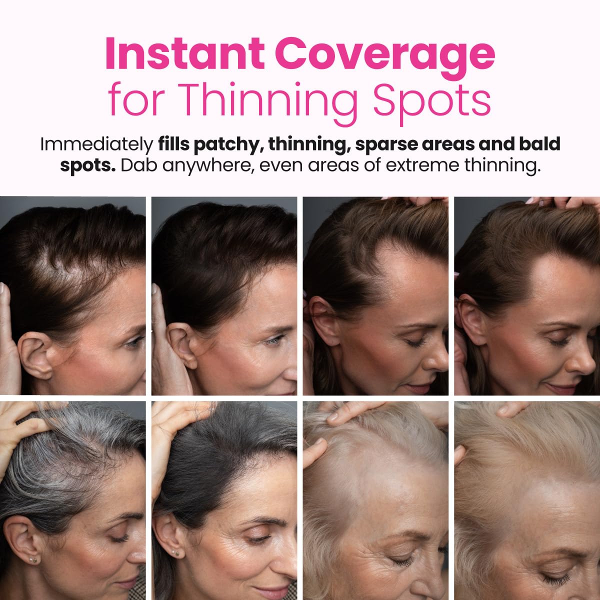 Prime Prometics Instant Coverage Hairline Powder for Mature Women – Covers Grays, Roots & Thinning Areas – Water & Sweat-Resistant – Natural, Fuller-Looking Hairline (Dark Blonde)