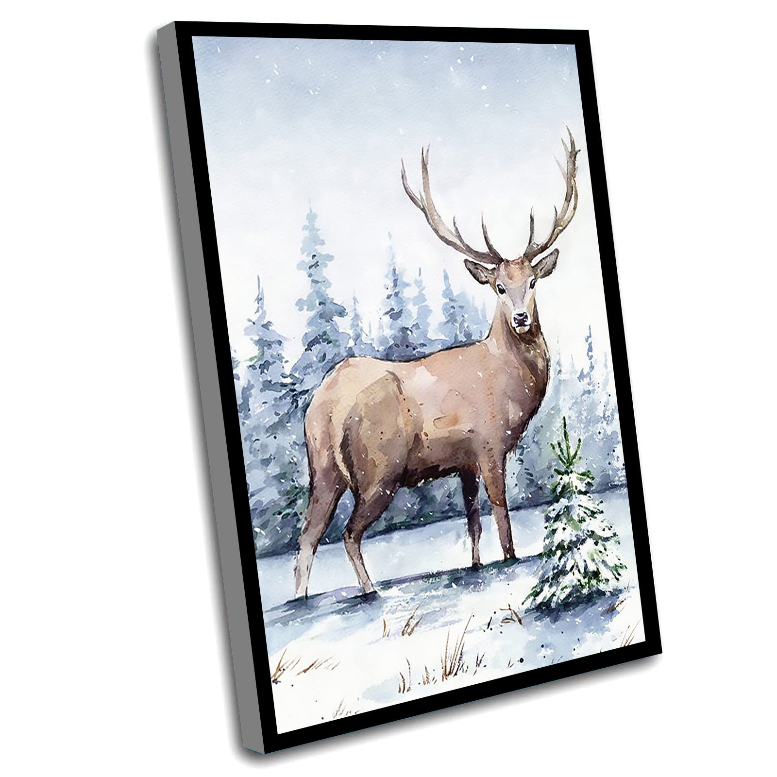 amazon-com-mens-kitchen-decor-watercolor-deer-print-watercolor-christmas-printable-wall-art-christmas-deer-art-print-christmas-deer-watercolor-nursery-wall-art-deer-12x16-inch-framed-wall-art-posters-prints